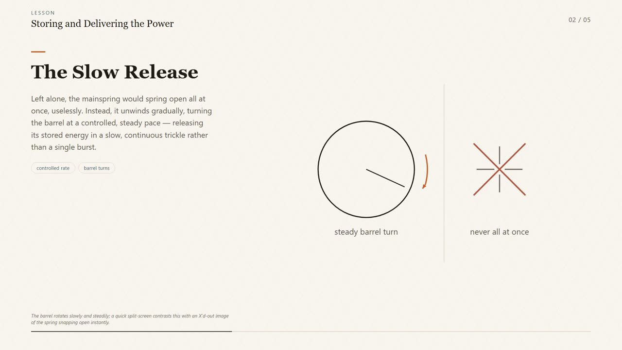 A frame from lesson 1, Storing and Delivering the Power